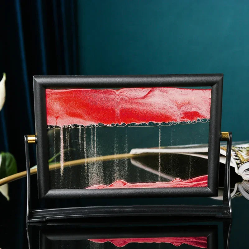 7" Square Glass Sand Art Hourglass