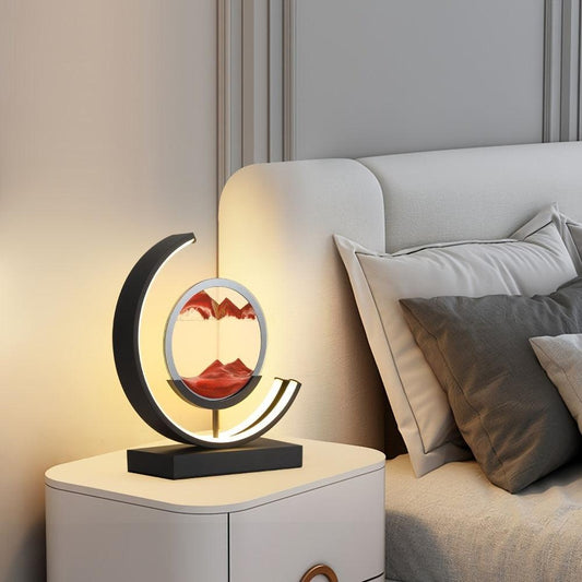 Sands of Time Lamp with Remote - LED Sand Art Desk Lamp