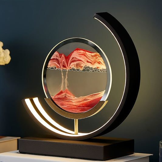 Sands of Time Lamp with Remote - LED Sand Art Desk Lamp