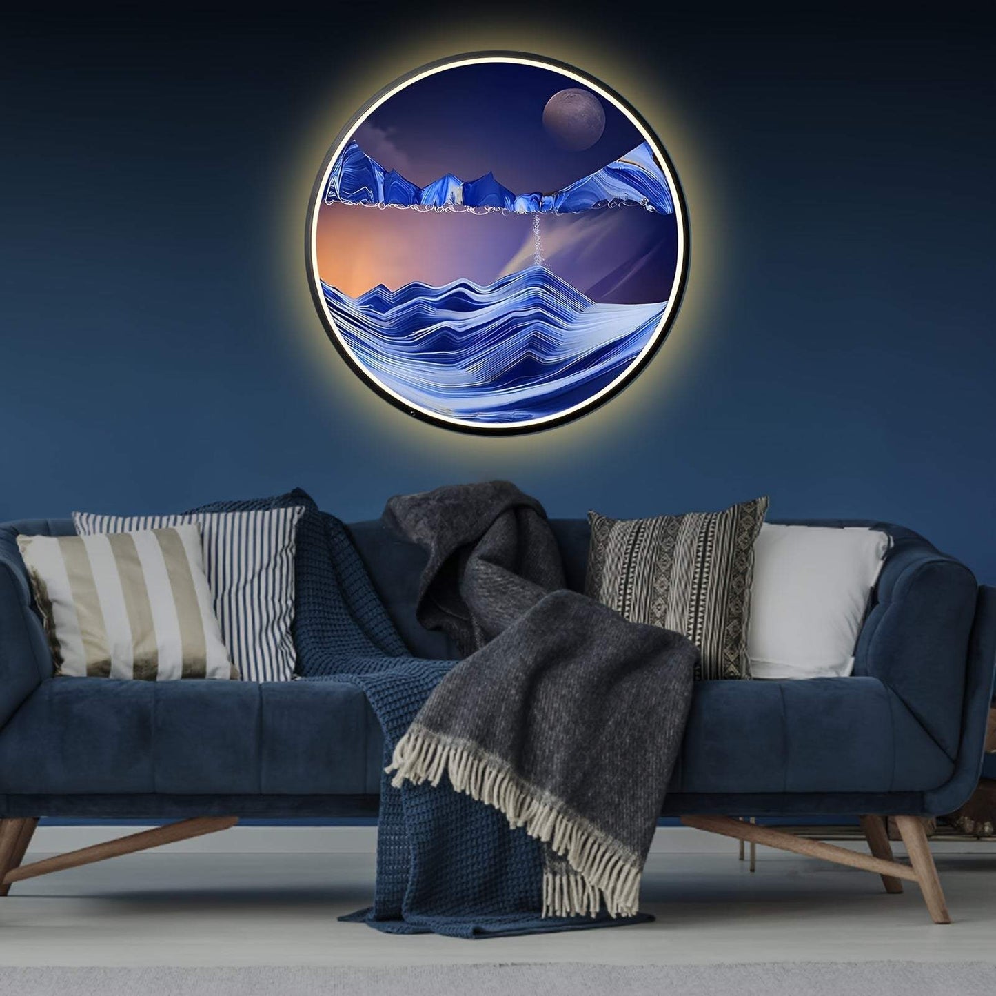 Sand Art LED Wall Sconce - Moving Sand Art Wall Lamp