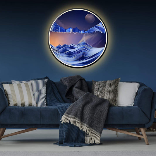 Sand Art LED Wall Sconce - Moving Sand Art Wall Lamp