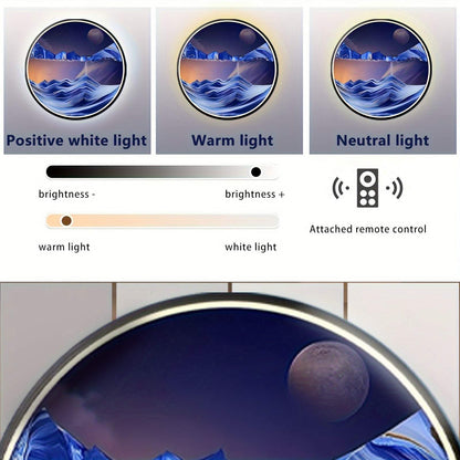 Sand Art LED Wall Sconce - Moving Sand Art Wall Lamp