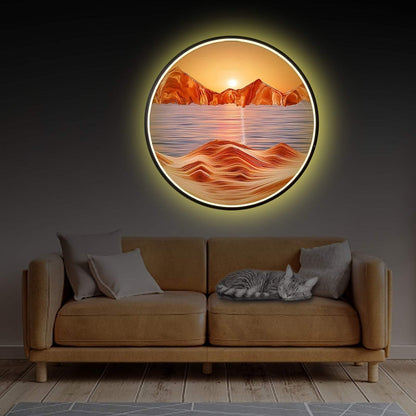 Sand Art LED Wall Sconce - Moving Sand Art Wall Lamp