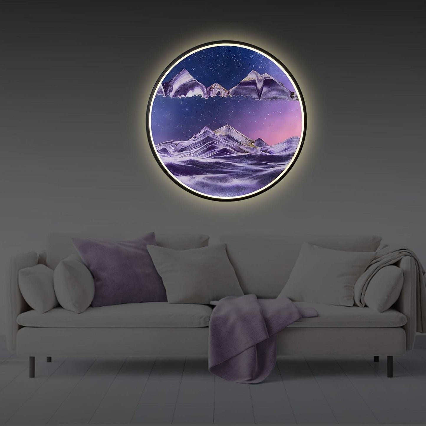 Sand Art LED Wall Sconce - Moving Sand Art Wall Lamp