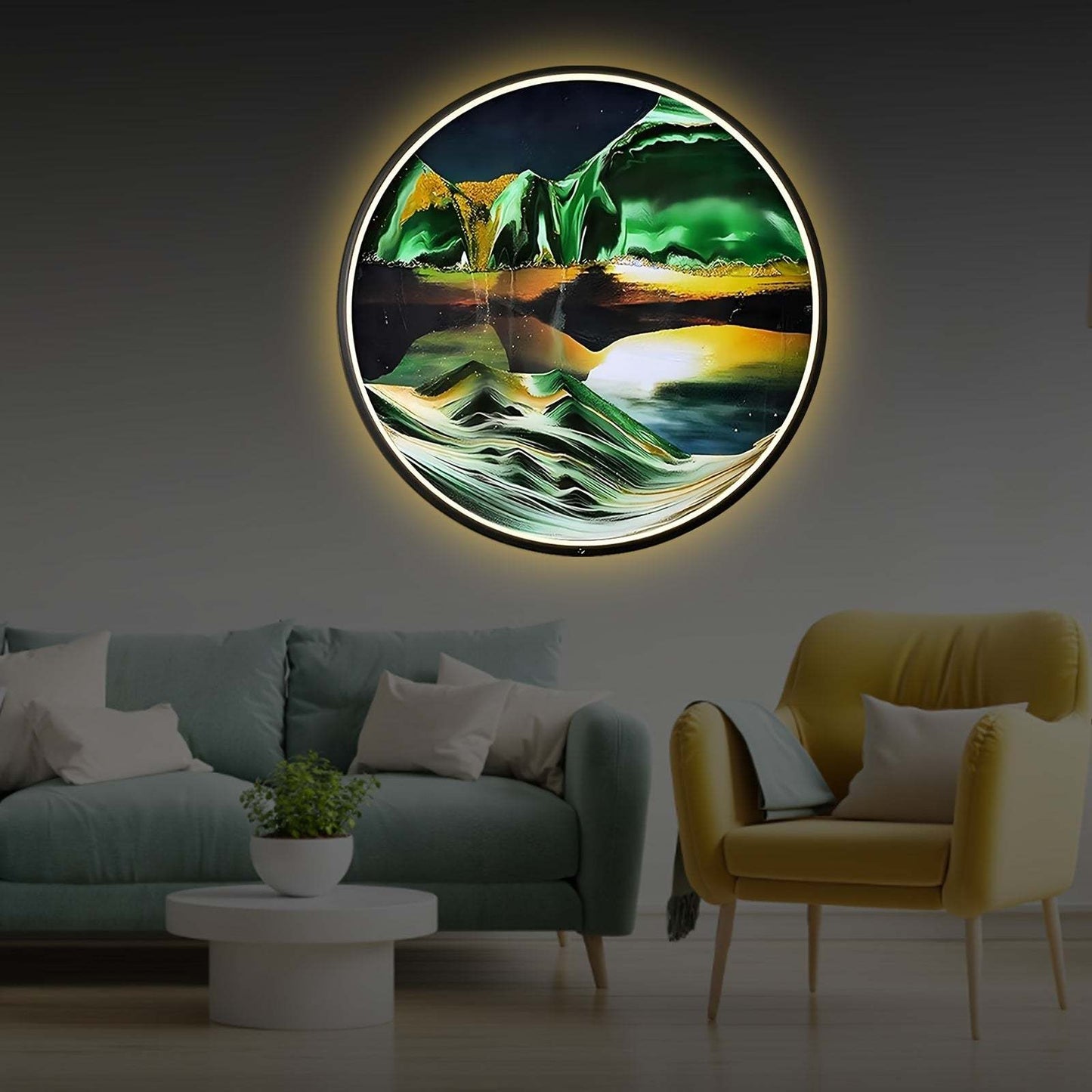Sand Art LED Wall Sconce - Moving Sand Art Wall Lamp