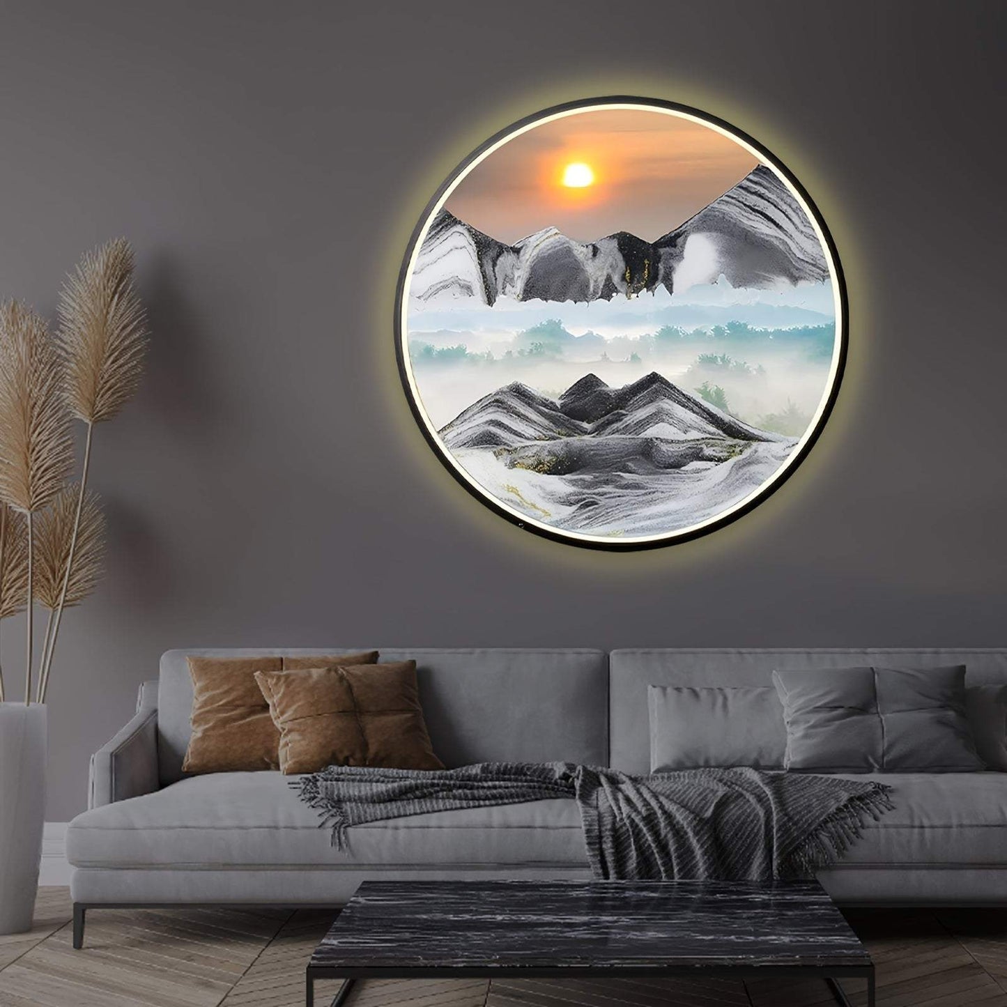 Sand Art LED Wall Sconce - Moving Sand Art Wall Lamp