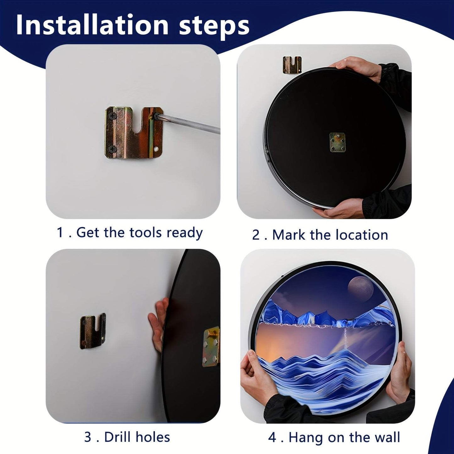 Sand Art LED Wall Sconce - Moving Sand Art Wall Lamp