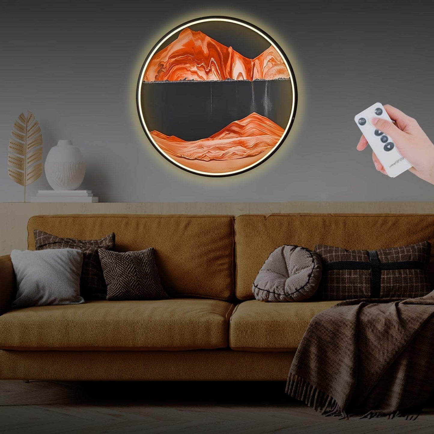 Sand Art LED Wall Sconce - Moving Sand Art Wall Lamp
