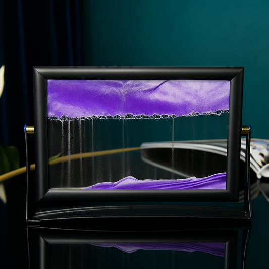 7" Square Glass Sand Art Hourglass