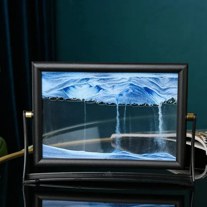 7" Square Glass Sand Art Hourglass