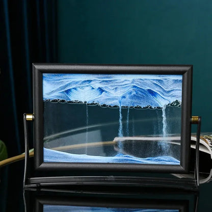 7" Square Glass Sand Art Hourglass