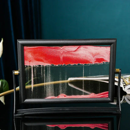 7" Square Glass Sand Art Hourglass