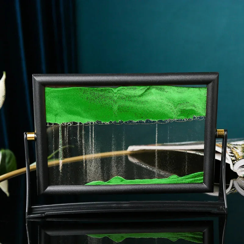 7" Square Glass Sand Art Hourglass