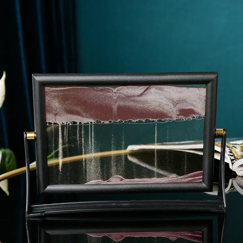 7" Square Glass Sand Art Hourglass