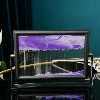 7" Square Glass Sand Art Hourglass