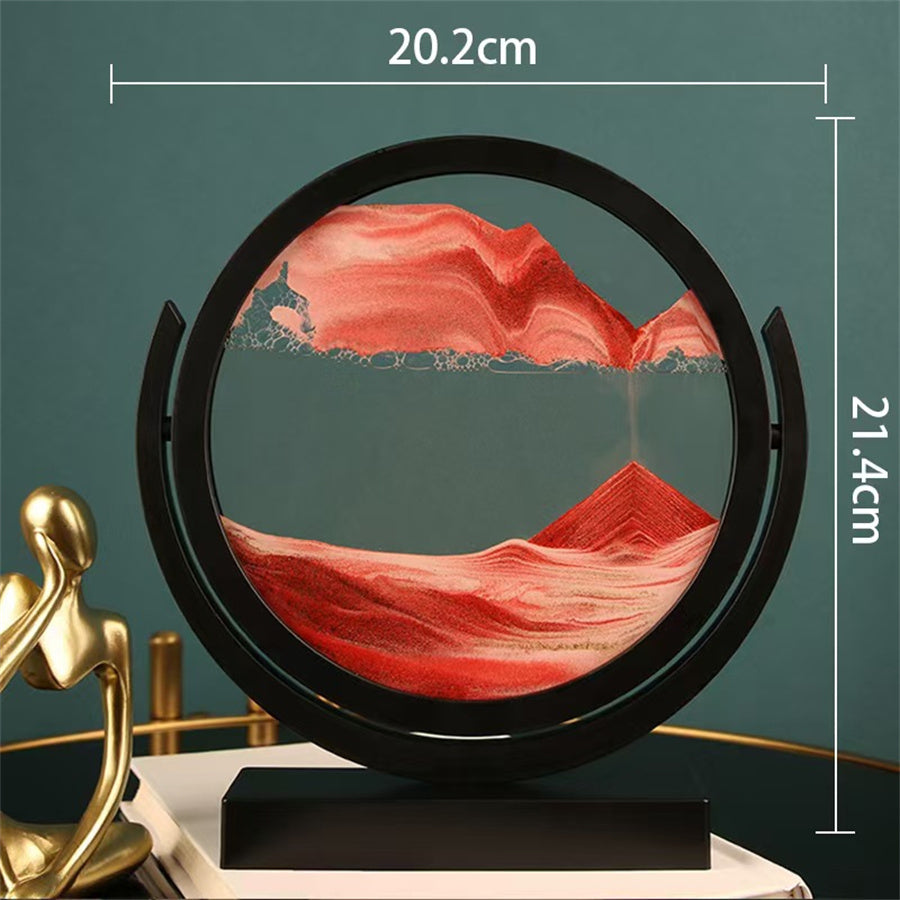 Rotating Sand Art - Blue Mountain Landscape