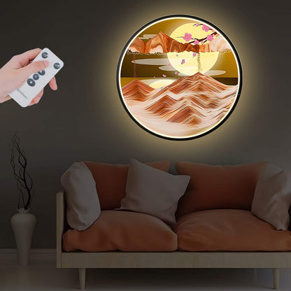 Sand Art LED Wall Sconce - Moving Sand Art Wall Lamp